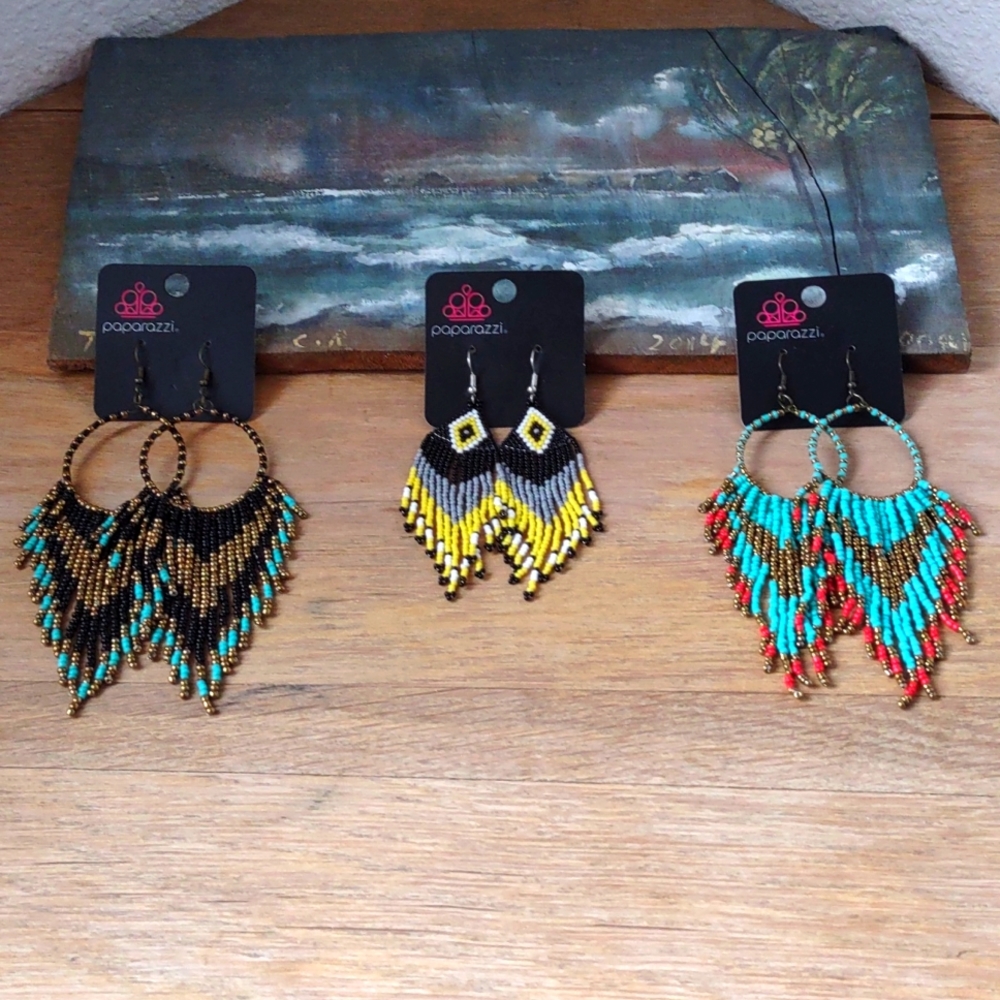 Set of (3) Western style Earrings